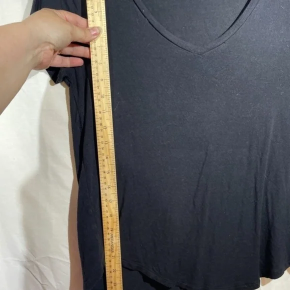 Aeropostale Seriously Sof Perfect V Black T-Shirt Short Sleeve Size Small - Picture 6 of 9